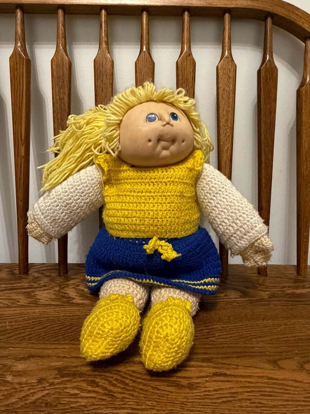 Vintage 1984 Cabbage Patch Kids Doll with Crochet Outfit
